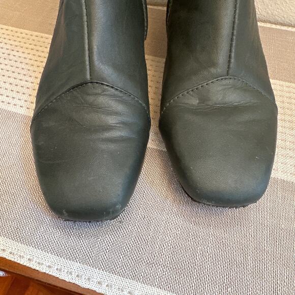 Sergio Tomani Green Leather Eclectic Ankle Boots Size 38/ US 7.5 - Picture 2 of 11